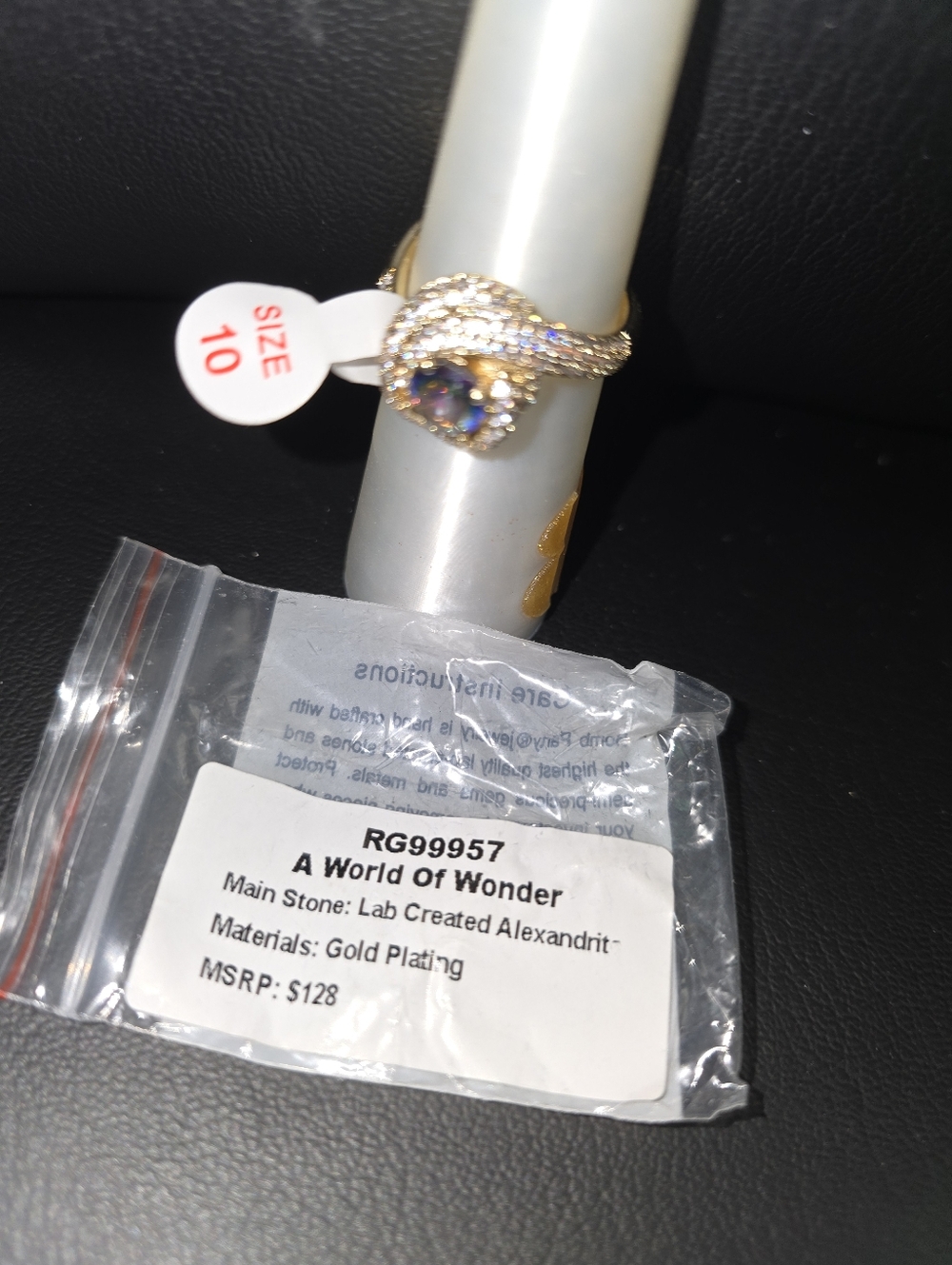 Gold-Plated Lab Created Alexandrite Ring JUNE 2025 A World Of Wonder